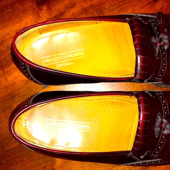 J & M Burgundy Optima Tassel Kiltie Loafer 10 D/B - Picture 9 of 10
